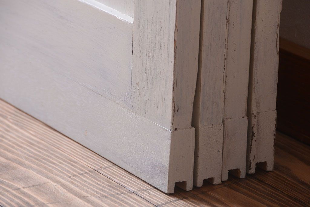 アンティークペイント　モールガラス戸4枚セット(2)