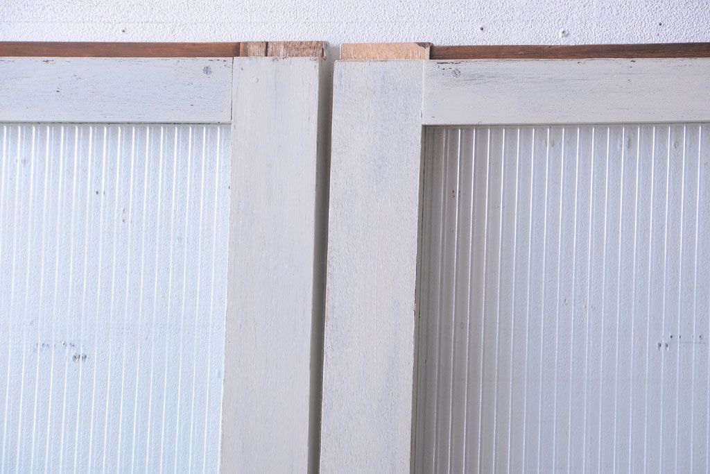 アンティークペイント　モールガラス戸4枚セット(2)