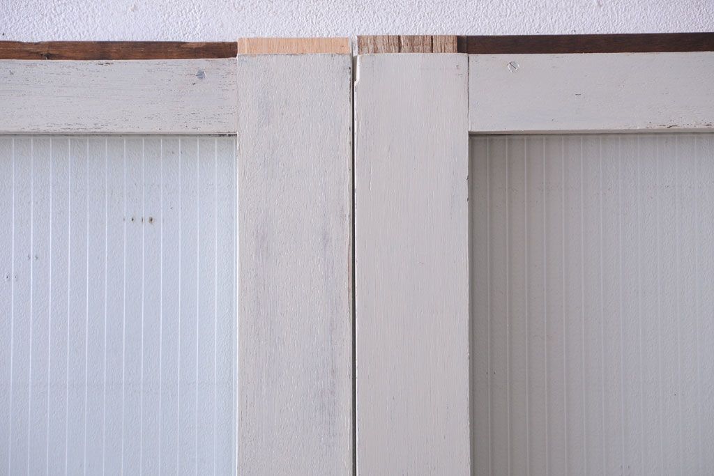 アンティークペイント　モールガラス戸4枚セット(2)