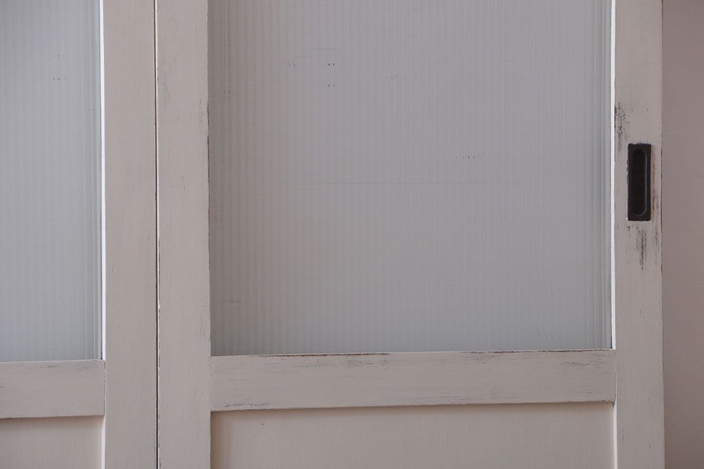 アンティークペイント　モールガラス戸4枚セット(2)