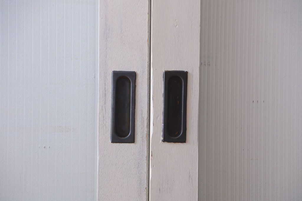 アンティークペイント　モールガラス戸4枚セット(2)