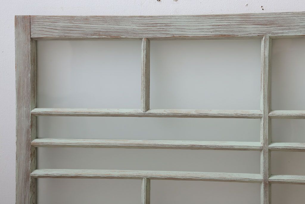 アンティークペイント　レトロでかわいいガラス戸2枚セット(窓)(1)