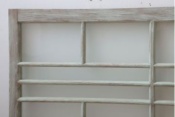 アンティークペイント　レトロでかわいいガラス戸2枚セット(窓)(1)