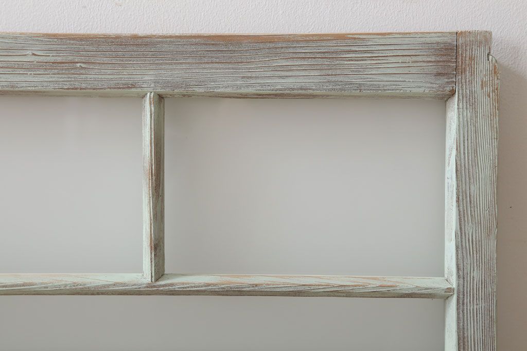 アンティークペイント　レトロでかわいいガラス戸2枚セット(窓)(1)