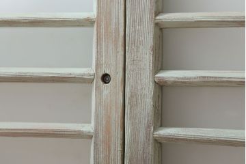 アンティークペイント　レトロでかわいいガラス戸2枚セット(窓)(1)