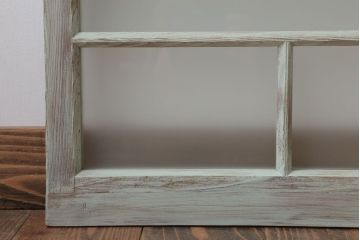 アンティークペイント　レトロでかわいいガラス戸2枚セット(窓)(1)