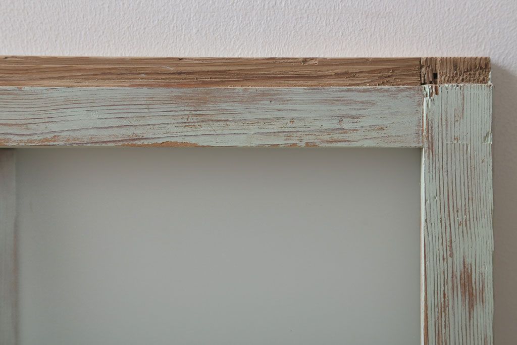 アンティークペイント　レトロでかわいいガラス戸2枚セット(窓)(1)