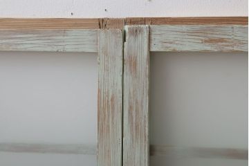 アンティークペイント　レトロでかわいいガラス戸2枚セット(窓)(1)