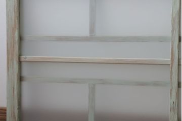 アンティークペイント　レトロでかわいいガラス戸2枚セット(窓)(1)