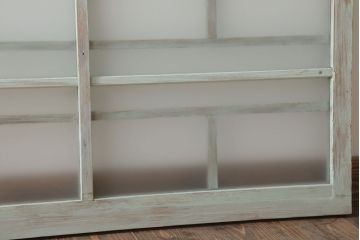 アンティークペイント　レトロでかわいいガラス戸2枚セット(窓)(1)