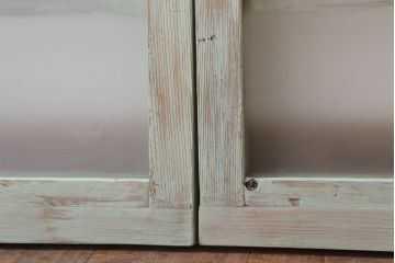 アンティークペイント　レトロでかわいいガラス戸2枚セット(窓)(1)