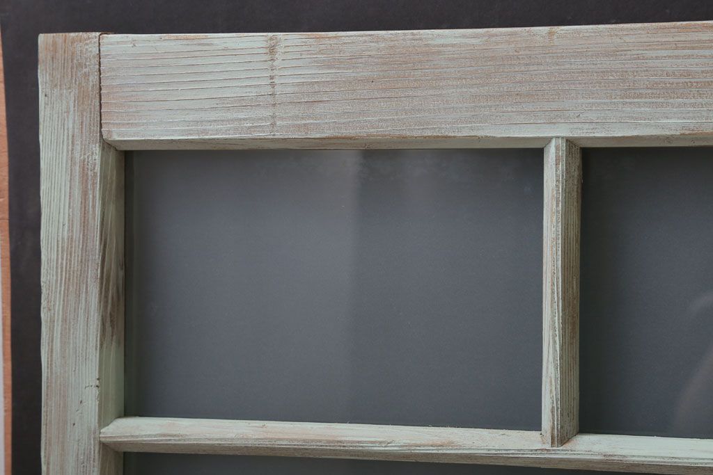 アンティークペイント　レトロでかわいいガラス戸2枚セット(窓)(2)