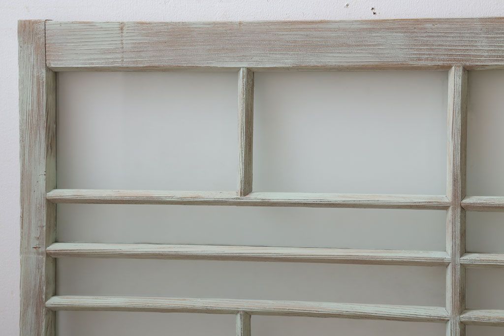 アンティークペイント　レトロでかわいいガラス戸2枚セット(窓)(2)