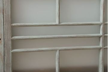 アンティークペイント　レトロでかわいいガラス戸2枚セット(窓)(2)