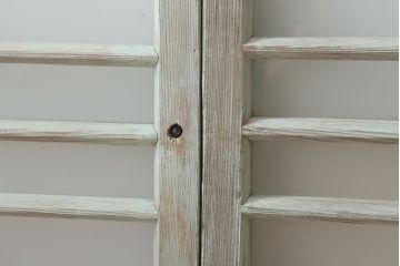 アンティークペイント　レトロでかわいいガラス戸2枚セット(窓)(2)