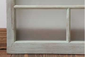 アンティークペイント　レトロでかわいいガラス戸2枚セット(窓)(2)