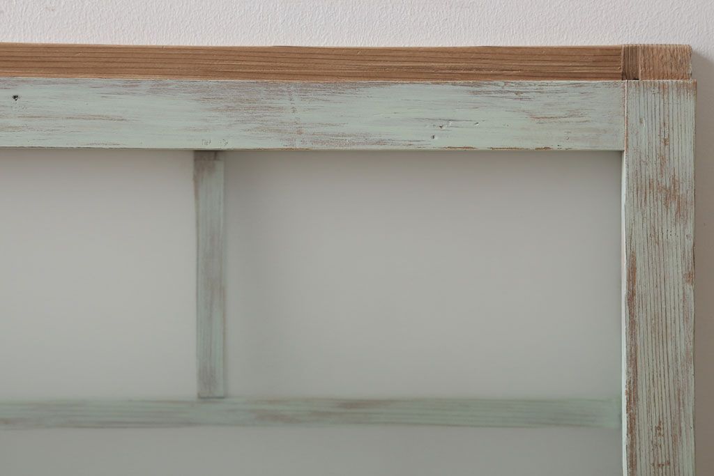 アンティークペイント　レトロでかわいいガラス戸2枚セット(窓)(2)