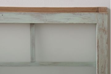 アンティークペイント　レトロでかわいいガラス戸2枚セット(窓)(2)