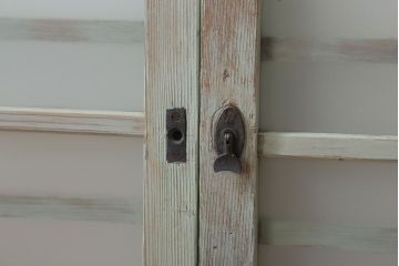 アンティークペイント　レトロでかわいいガラス戸2枚セット(窓)(2)