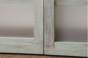 アンティークペイント　レトロでかわいいガラス戸2枚セット(窓)(2)