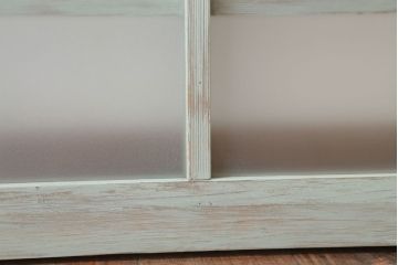 アンティークペイント　レトロでかわいいガラス戸2枚セット(窓)(2)