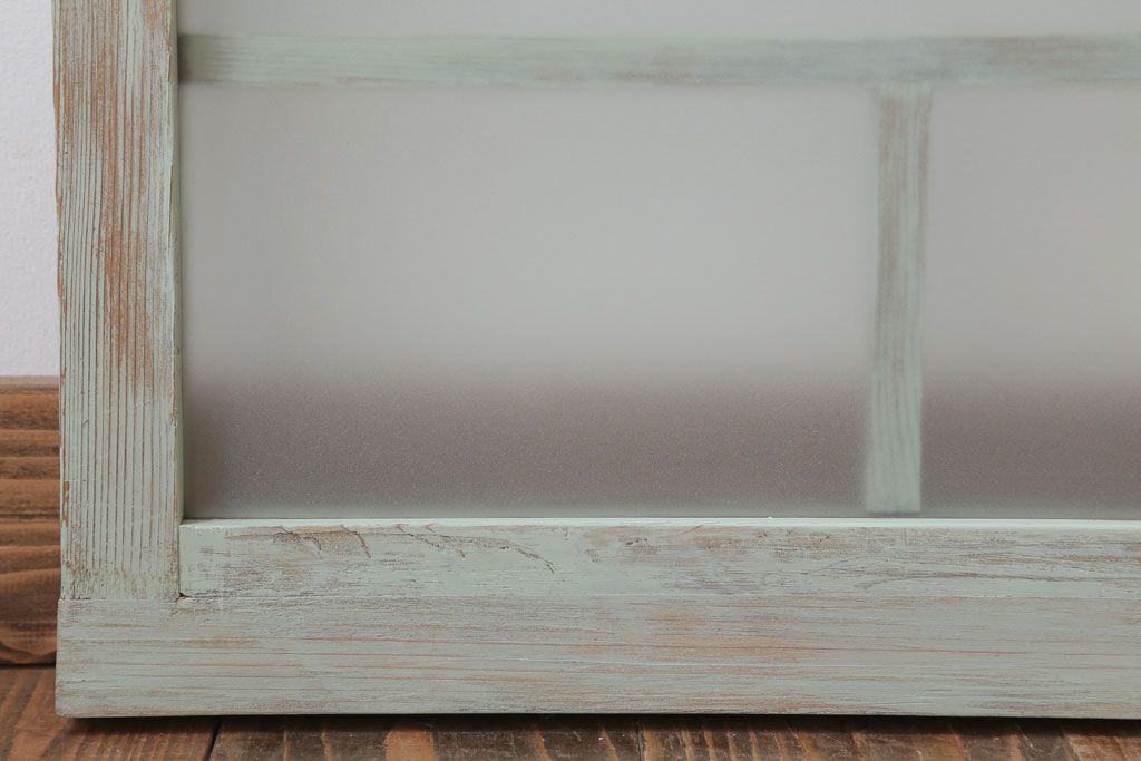 アンティークペイント　レトロでかわいいガラス戸2枚セット(窓)(2)