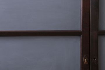 昭和レトロ　すり・結霜・クリアガラスの引き戸2枚セット(窓)(1)