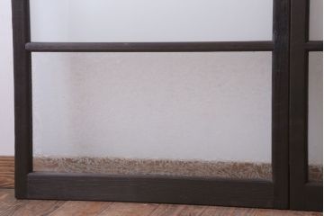 昭和レトロ　すり・結霜・クリアガラスの引き戸2枚セット(窓)(1)