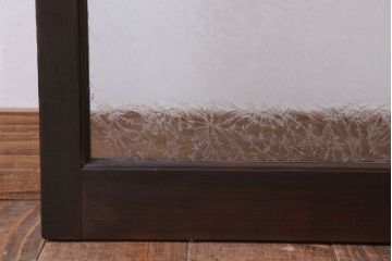 昭和レトロ　すり・結霜・クリアガラスの引き戸2枚セット(窓)(2)