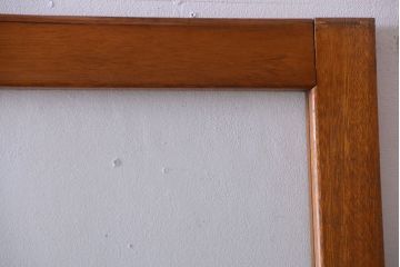 昭和レトロ　気泡ガラス入り!古い木製引き戸2枚セット