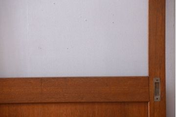 昭和レトロ　気泡ガラス入り!古い木製引き戸2枚セット