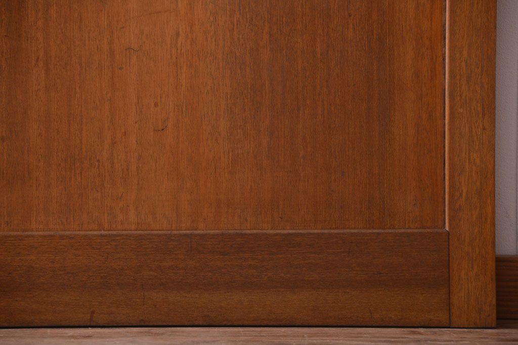 昭和レトロ　気泡ガラス入り!古い木製引き戸2枚セット