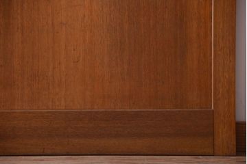 昭和レトロ　気泡ガラス入り!古い木製引き戸2枚セット