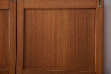 昭和レトロ　気泡ガラス入り!古い木製引き戸2枚セット