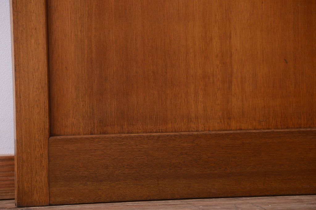 昭和レトロ　気泡ガラス入り!古い木製引き戸2枚セット