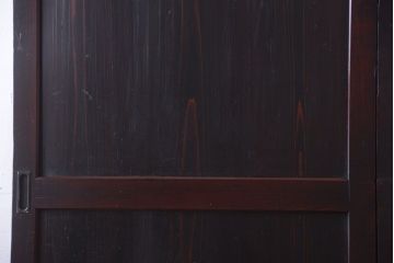 古民具・骨董　古い木味のアンティーク帯戸2枚セット