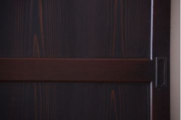 古民具・骨董　古い木味のアンティーク帯戸2枚セット