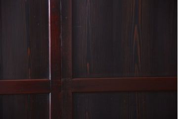 古民具・骨董　古い木味のアンティーク帯戸2枚セット