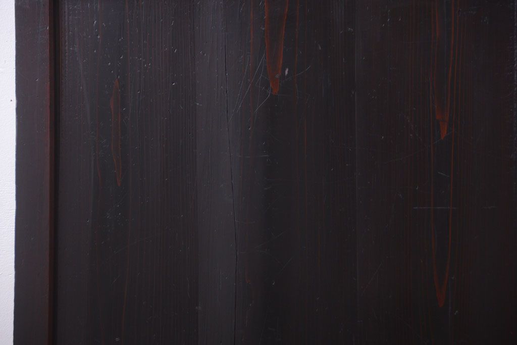 古民具・骨董　古い木味のアンティーク帯戸2枚セット