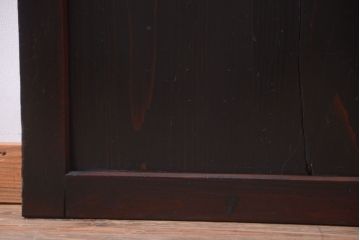古民具・骨董　古い木味のアンティーク帯戸2枚セット