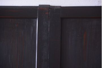 古民具・骨董　古い木味のアンティーク帯戸2枚セット