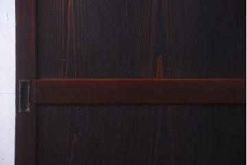 古民具・骨董　古い木味のアンティーク帯戸2枚セット