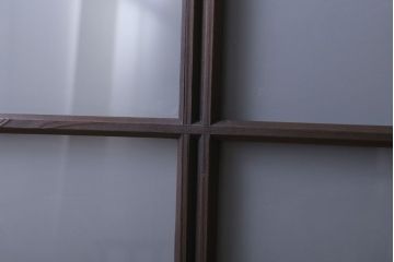 和製アンティーク　すりガラスとダイヤガラスの引き戸2枚セット(窓)