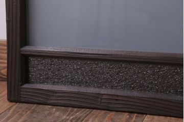 和製アンティーク　すりガラスとダイヤガラスの引き戸2枚セット(窓)