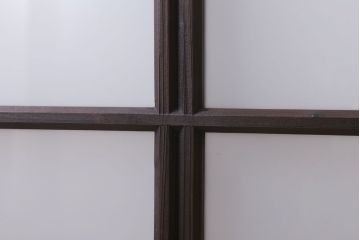 和製アンティーク　すりガラスとダイヤガラスの引き戸2枚セット(窓)