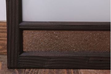 和製アンティーク　すりガラスとダイヤガラスの引き戸2枚セット(窓)