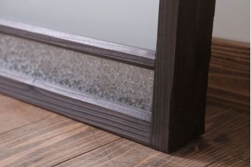 和製アンティーク　すりガラスとダイヤガラスの引き戸2枚セット(窓)