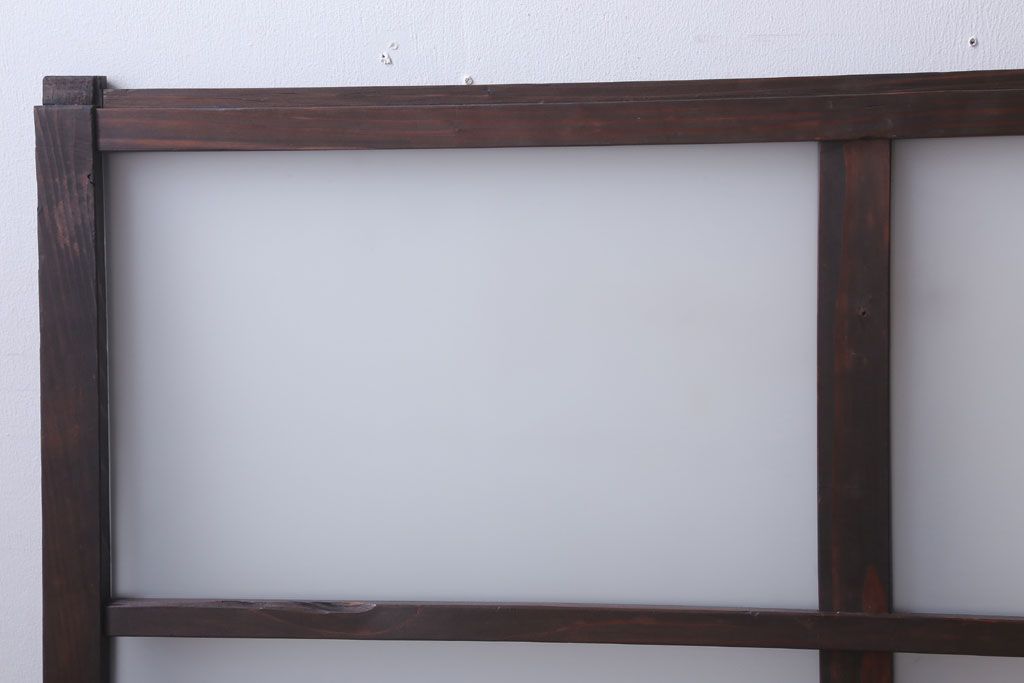 和製アンティーク　すりガラスとダイヤガラスの引き戸2枚セット(窓)