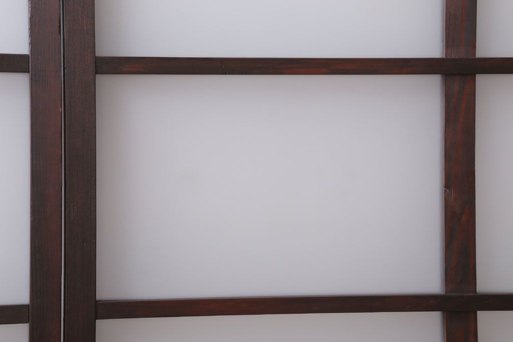 和製アンティーク　すりガラスとダイヤガラスの引き戸2枚セット(窓)