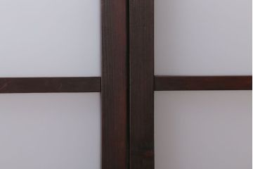 和製アンティーク　すりガラスとダイヤガラスの引き戸2枚セット(窓)